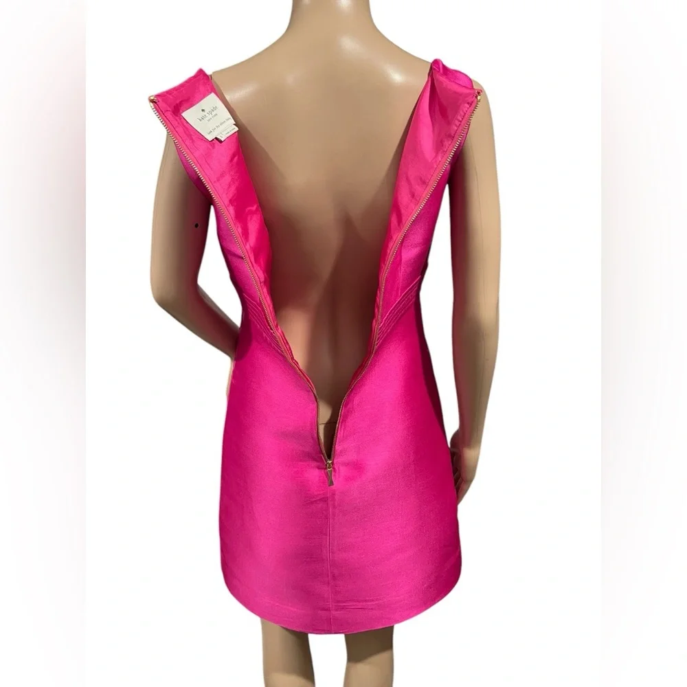Kate Spade New York Dress Womens Origami A Line Pink Bow Size 2 - Picture 6 of 14